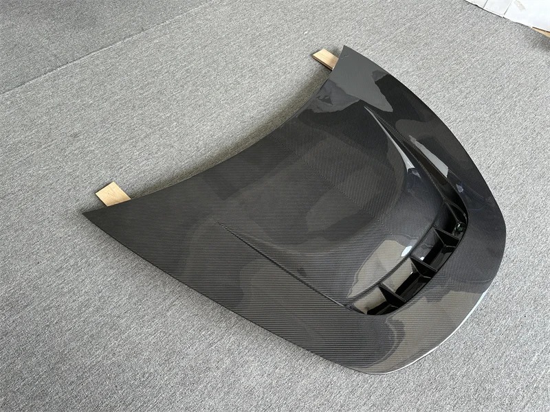 For  Model 3 Y 2019 2020 2021 2022 Real Carbon Fiber Front Bumper High Temperature Resistant Glass Engine Hood Vent Cover